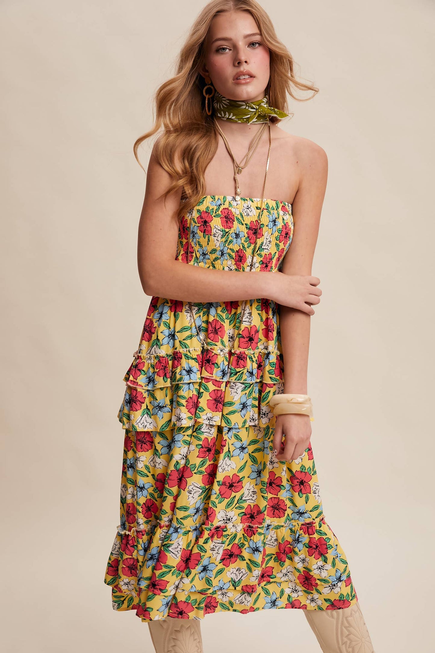 Floral Fun Convertible Maxi Skirt Dress