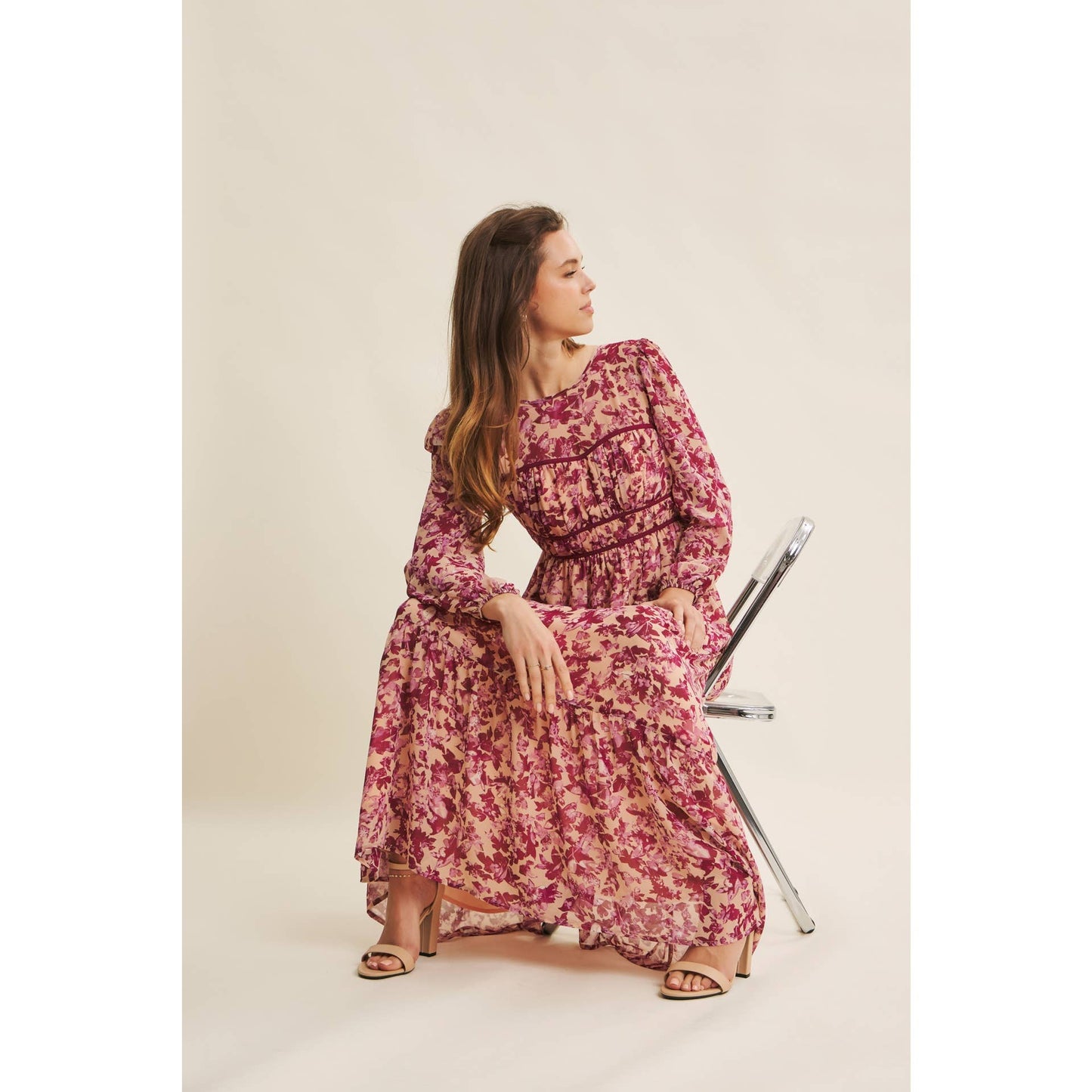 Timeless Charm Floral Bustier Maxi Dress