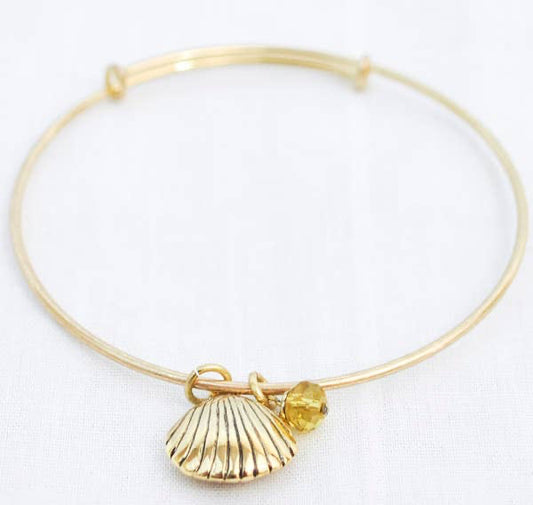 Gold Shell Slide Bracelet