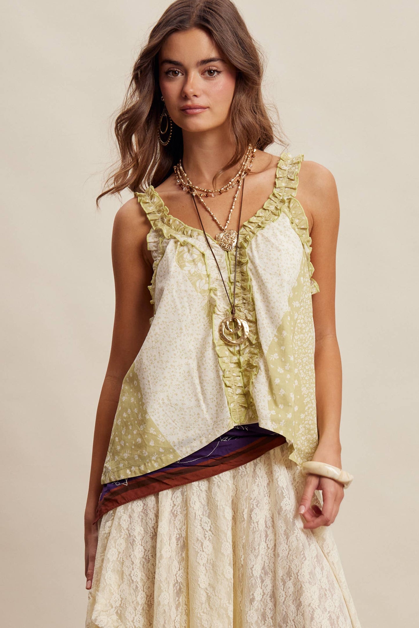 Free Festival Patchwork Tank Top