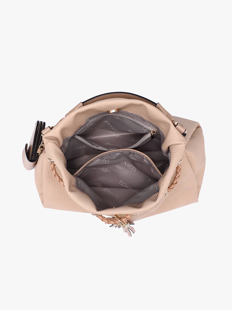 Aaliyah Pleated Drawstring Bucket Bag: Butter Yellow