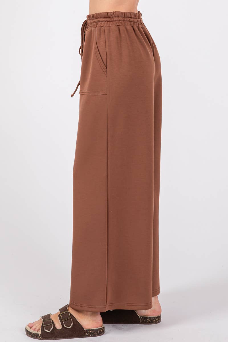 Elevated Look (Brown) Wide Leg Pant