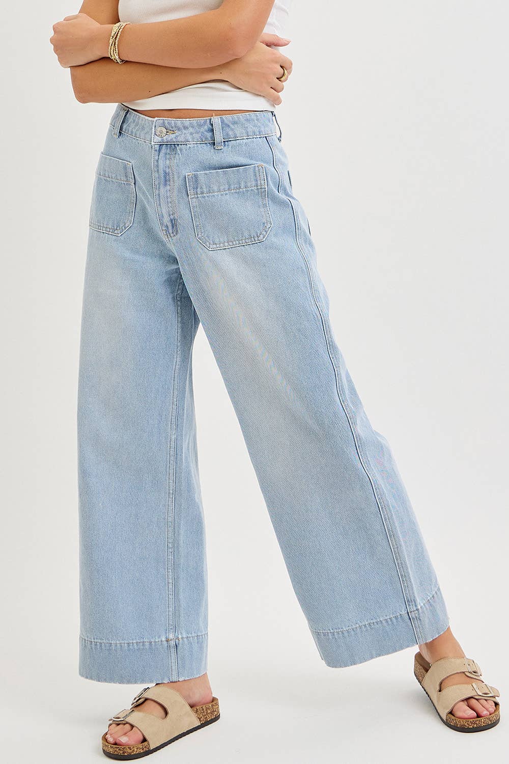 Time & Space Wide Leg Jeans