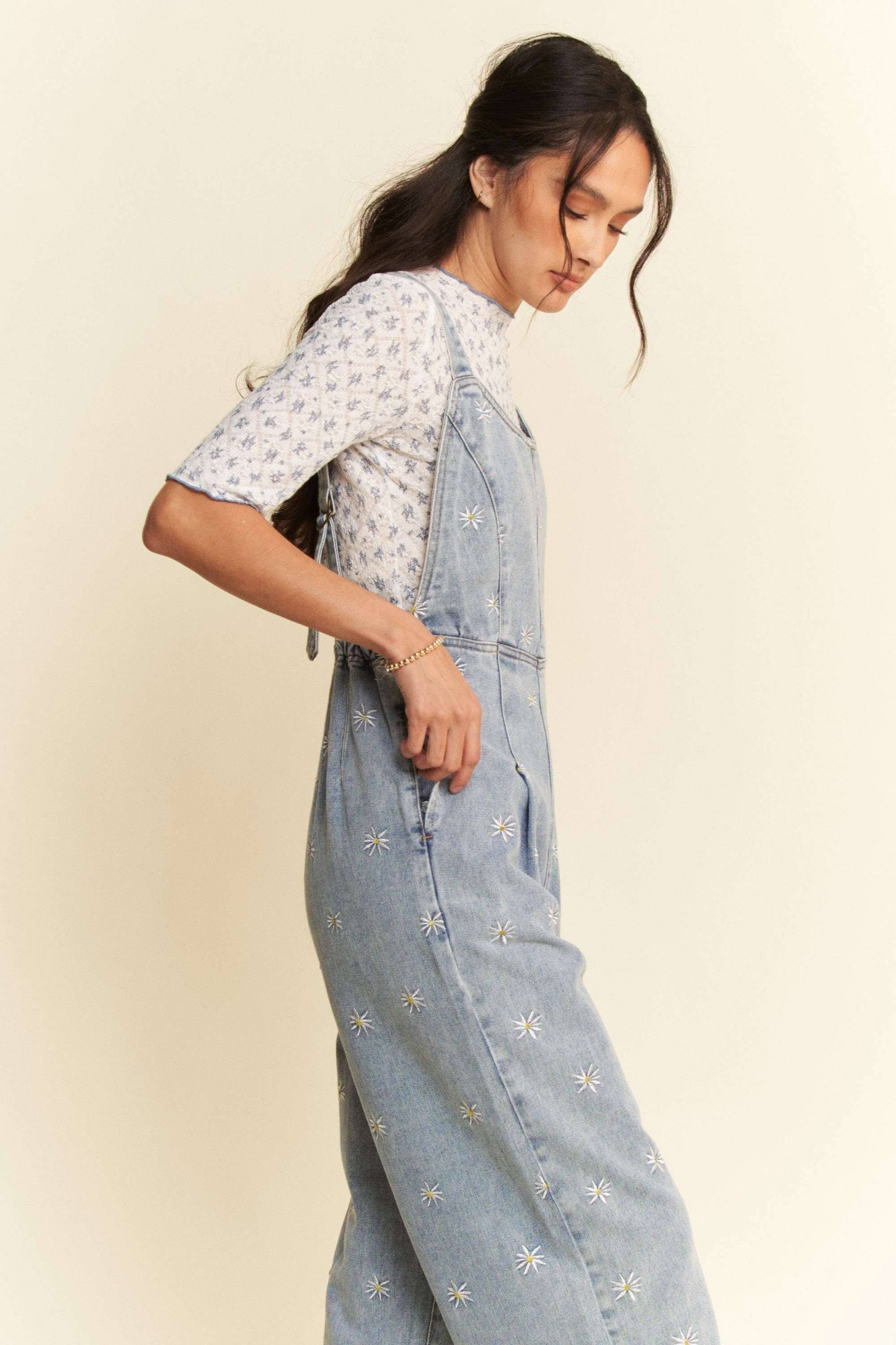 Daisy Dreams Daisy Embroidered Overalls