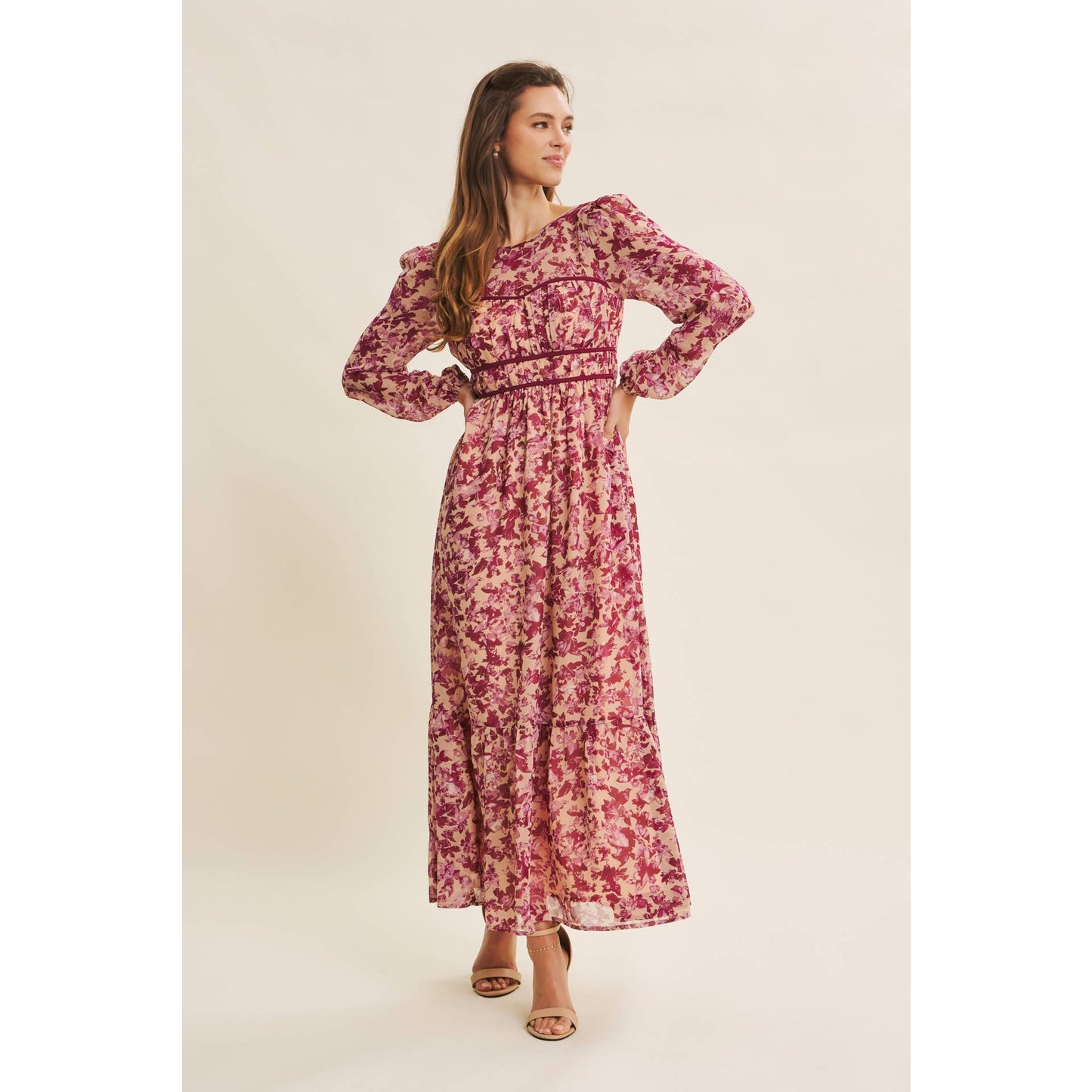 Timeless Charm Floral Bustier Maxi Dress