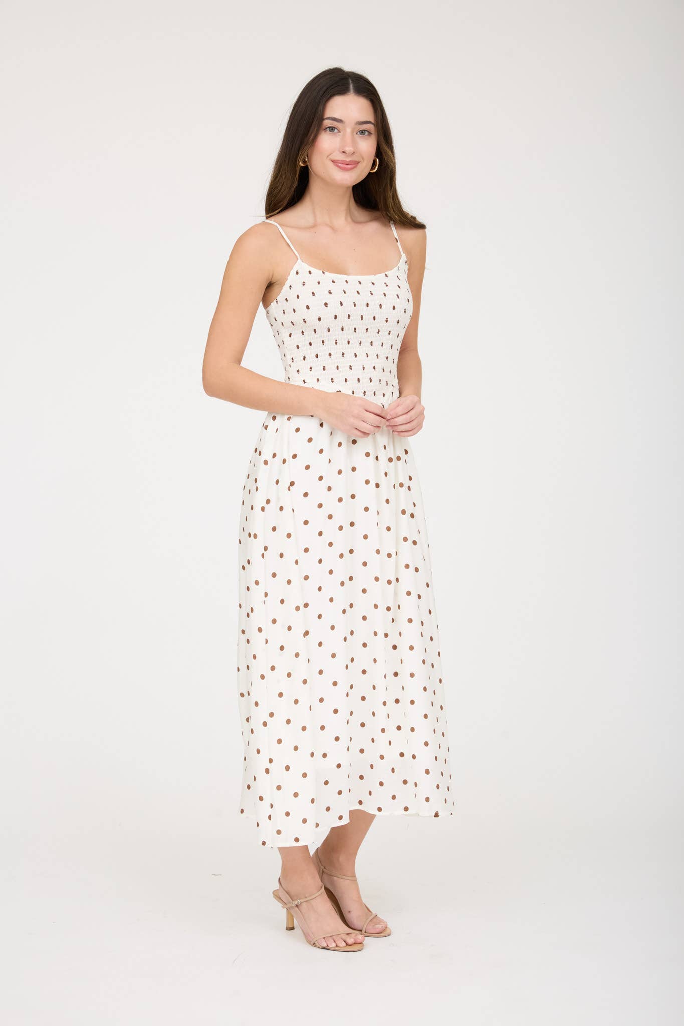 Simply Stated (White) Polka Dot Dress