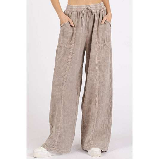 Delicate Touch (Mocha) Gauze Pants
