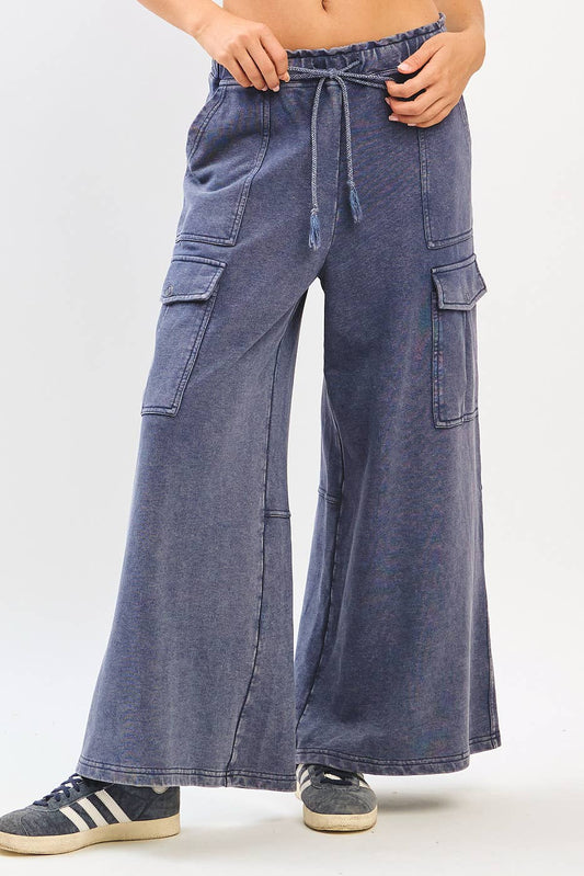 Tall Tales (Navy) Mineral Wash Pants