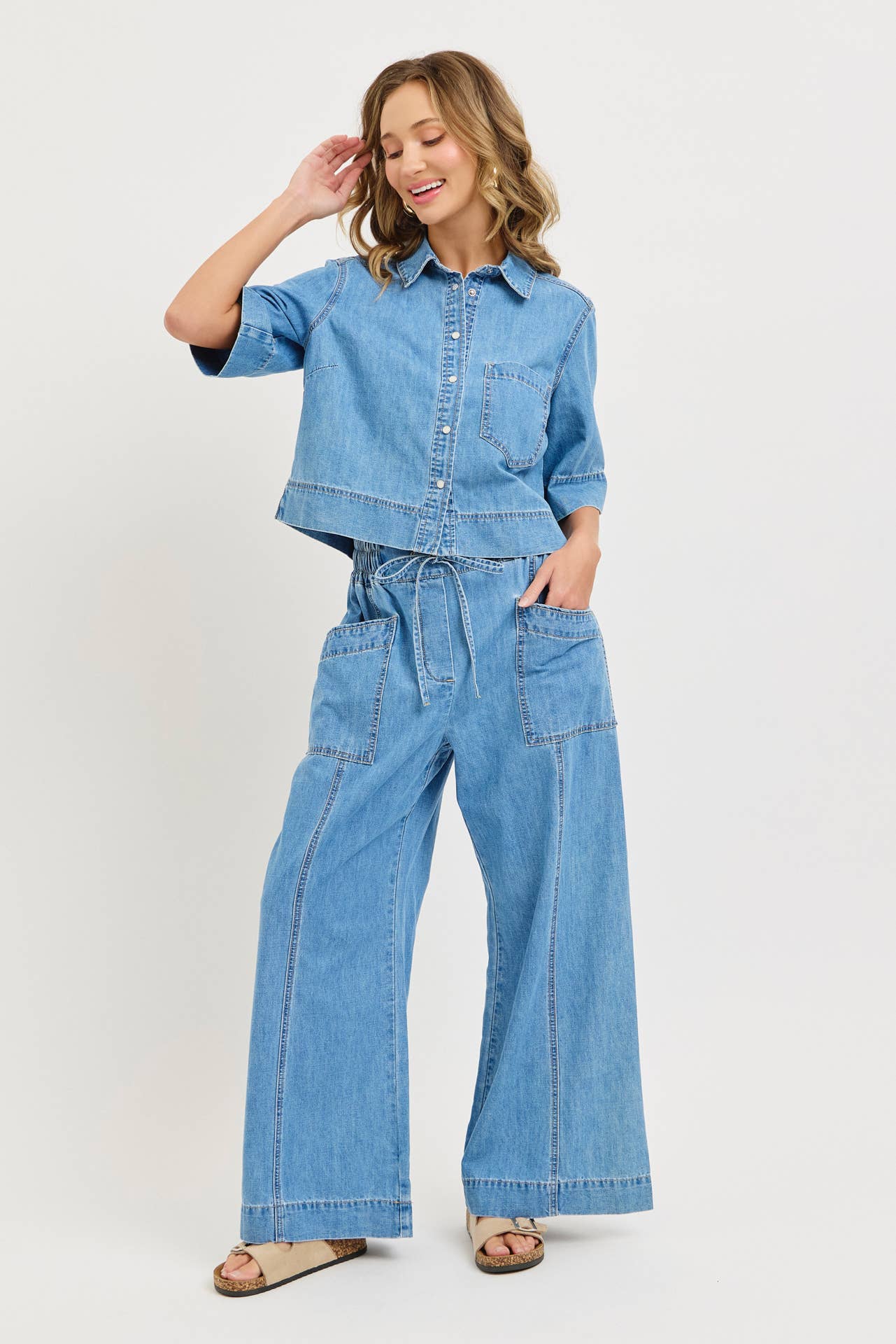 Ready To Roll Pull-On Wide Leg Jeans