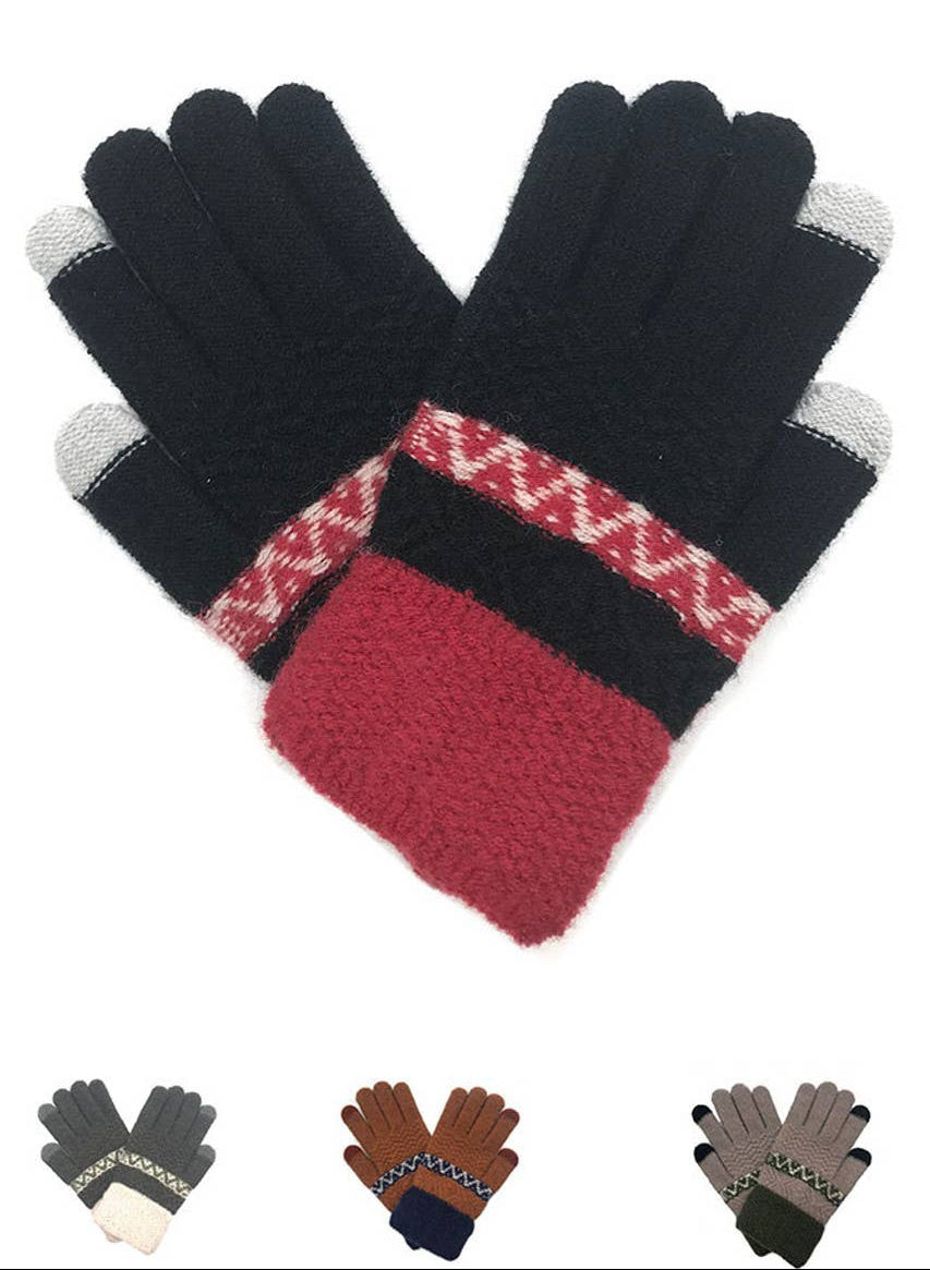 Waffle Knit Touch Screen Gloves