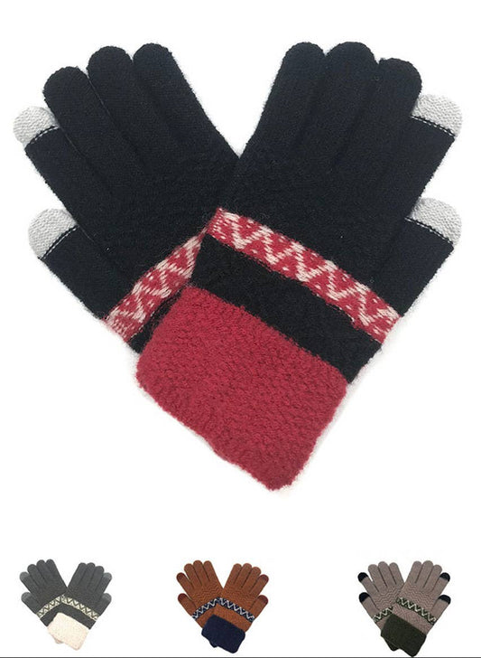 Waffle Knit Touch Screen Gloves