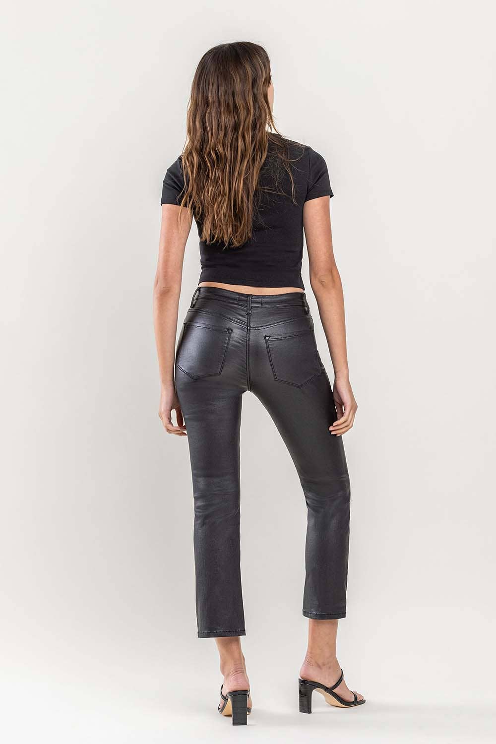 Vervet: Midnight Sky Coated Crop Jeans