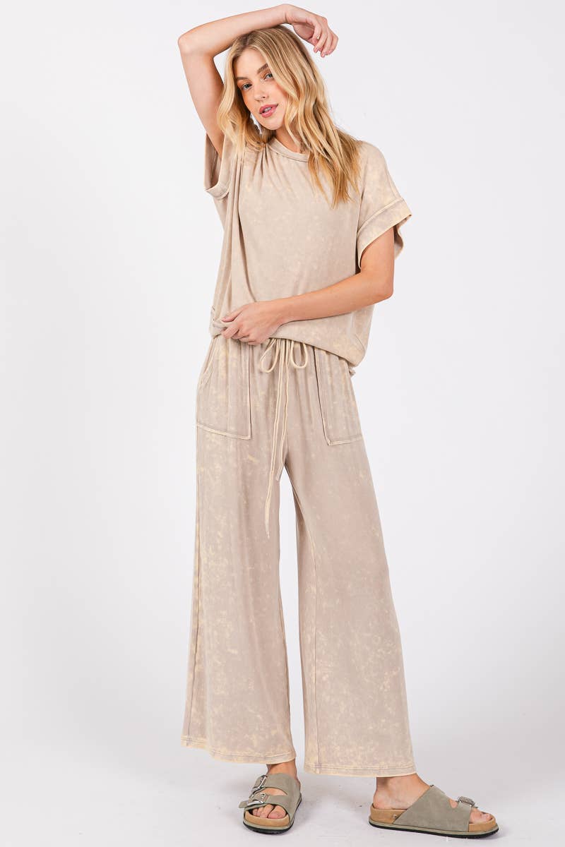 Magic Mineral (Taupe) Ribbed Knit Top
