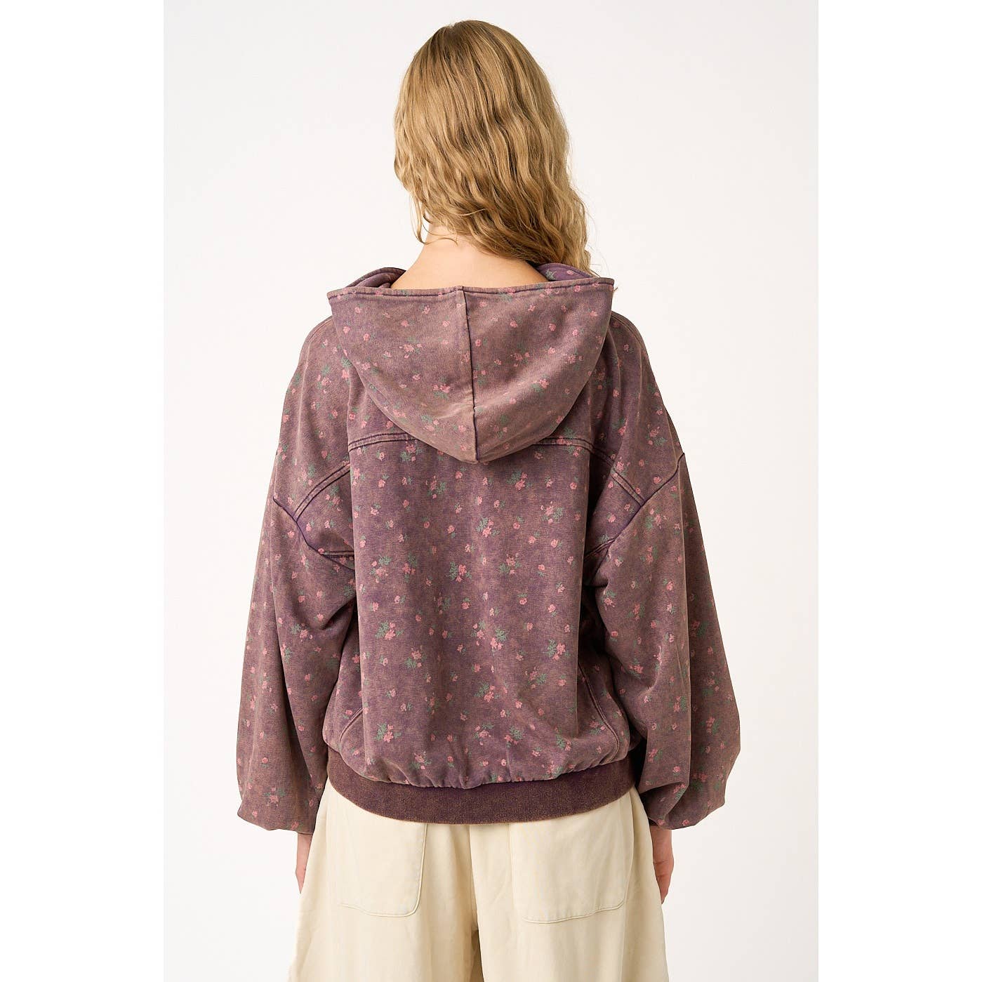 Chasing Sunsets (Plum) Floral Hoodie