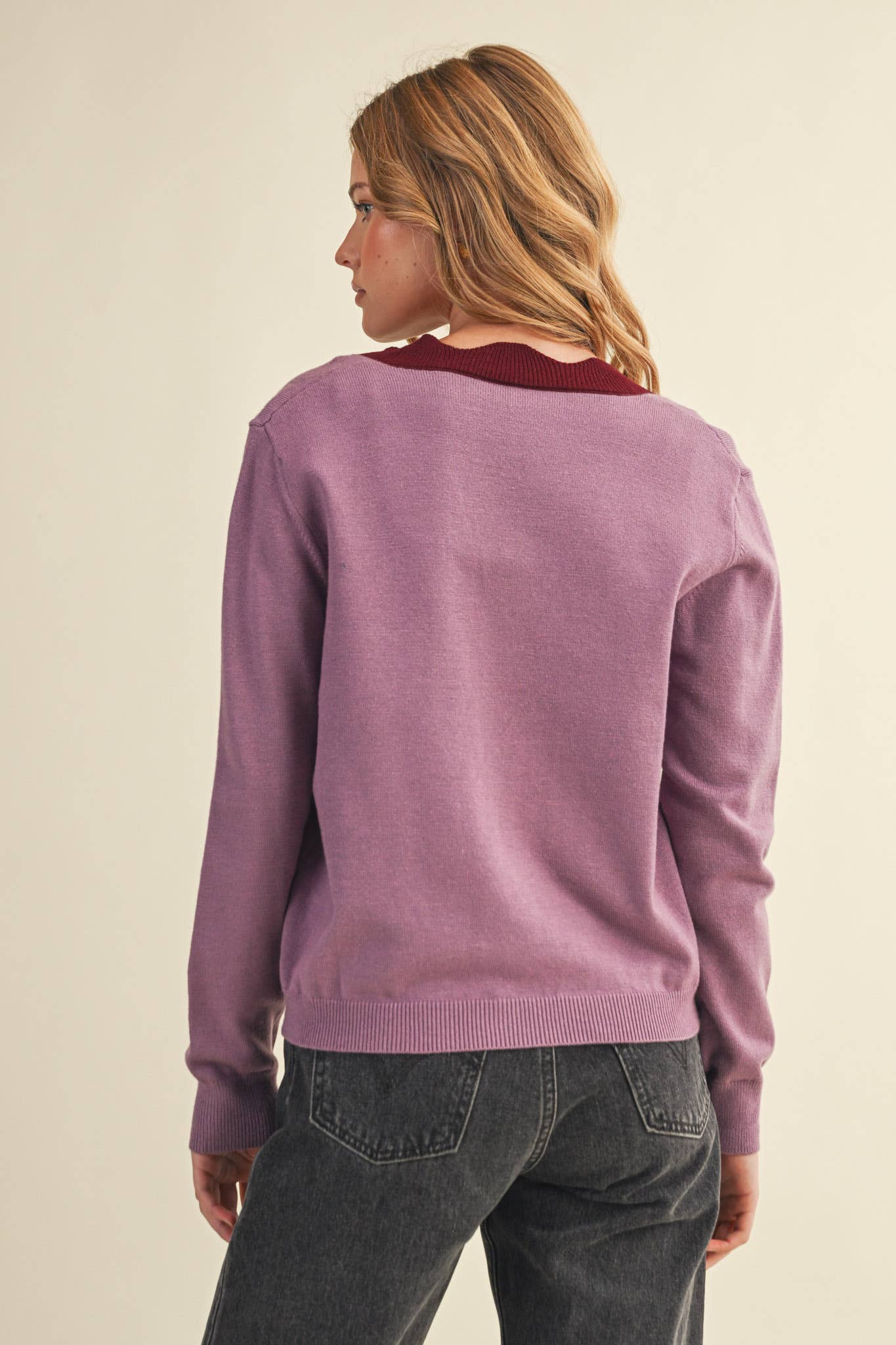 Love Spell Scallop Detail Cardigan