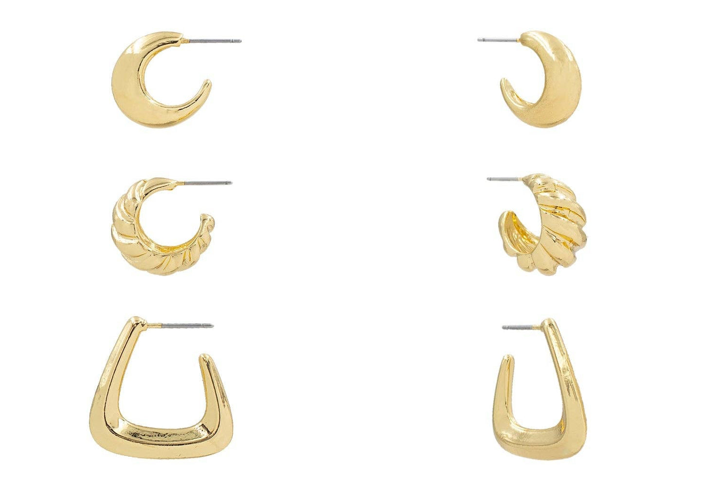 Gold Huggie Hoop Earrings