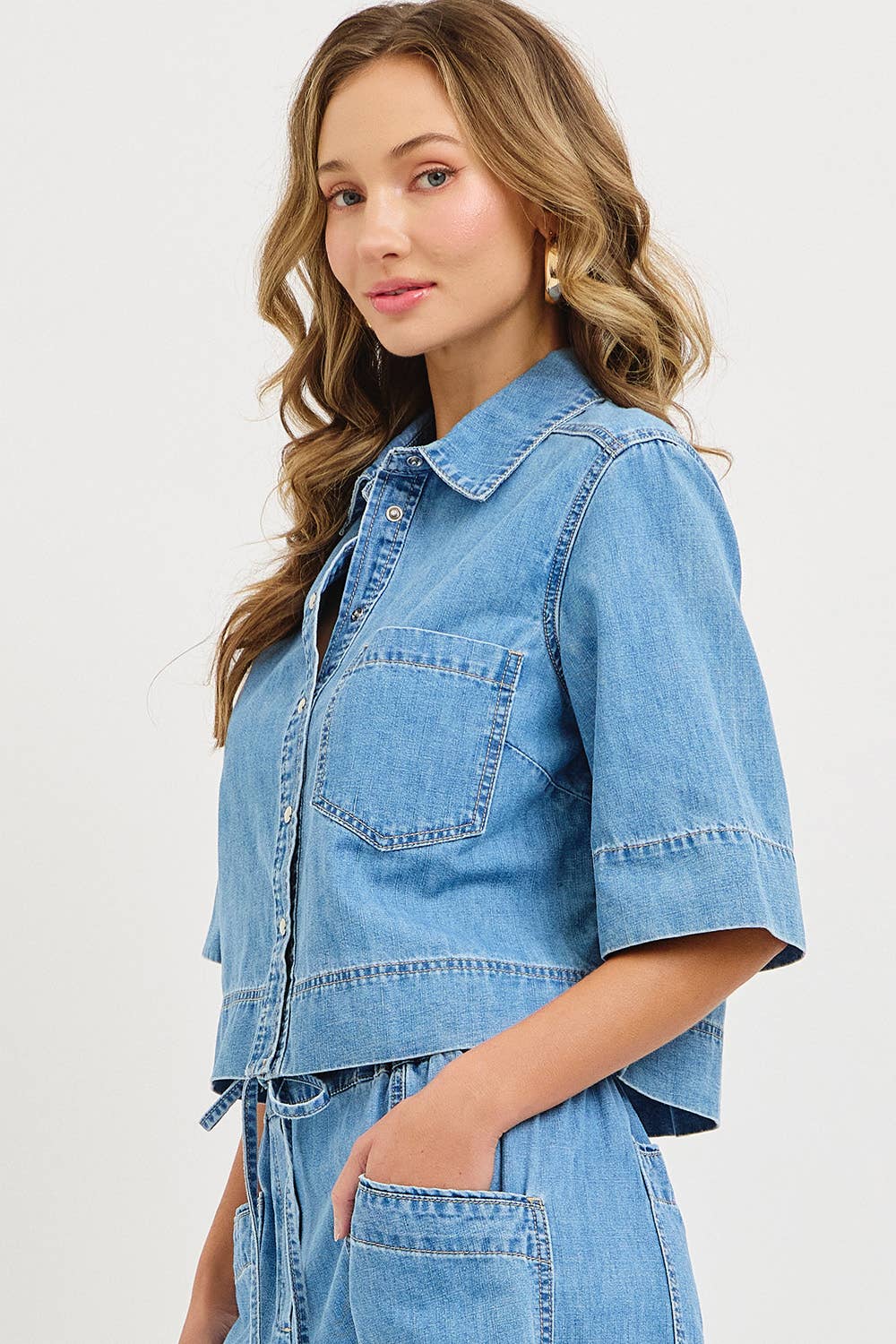 Ready To Roll Short Sleeve Denim Shirt