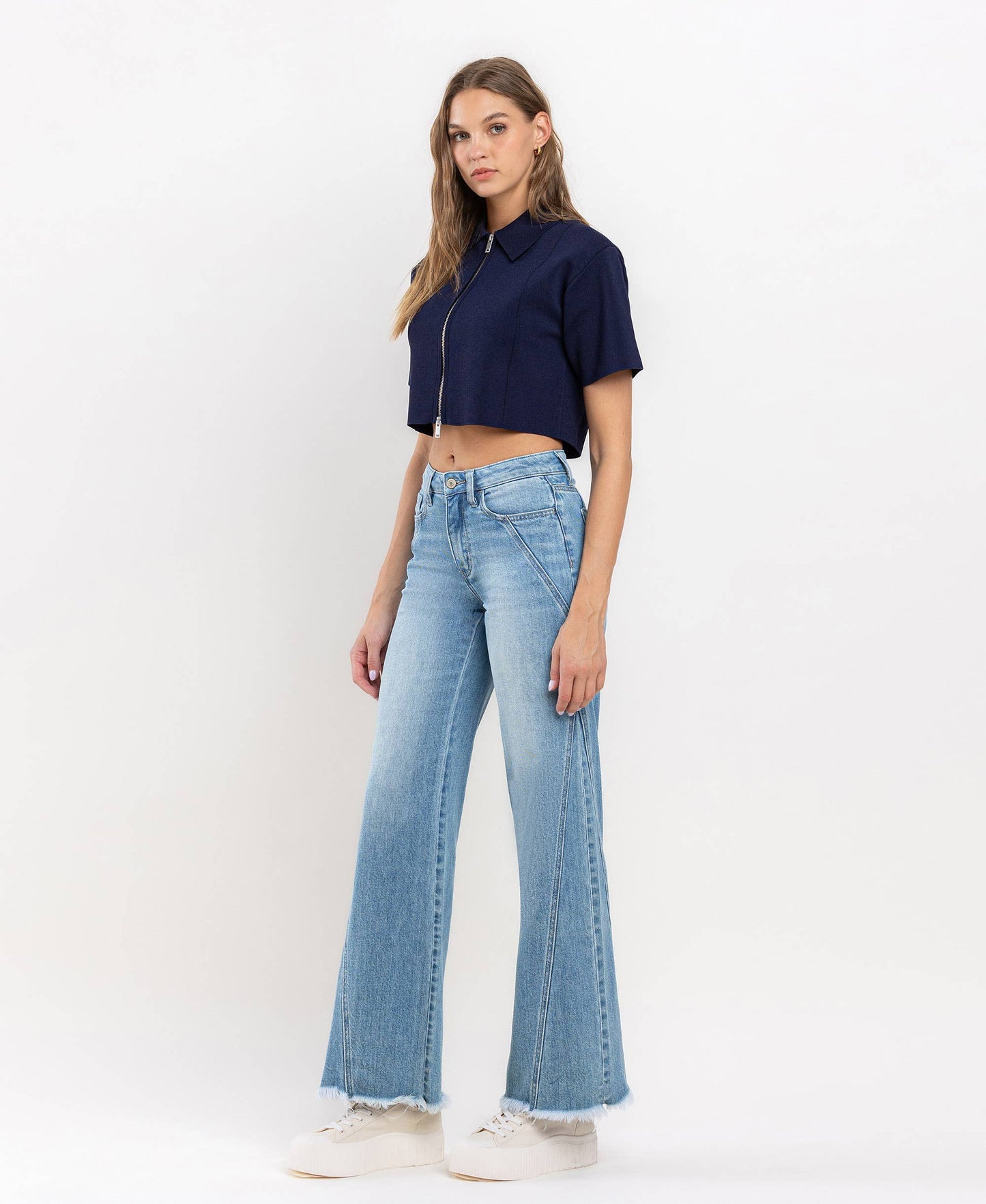 Vervet: Seams Right Wide Leg Jeans