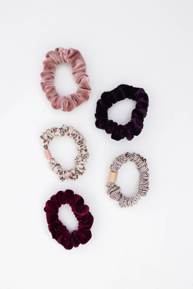 Floral & Velvet Hair Scrunchies