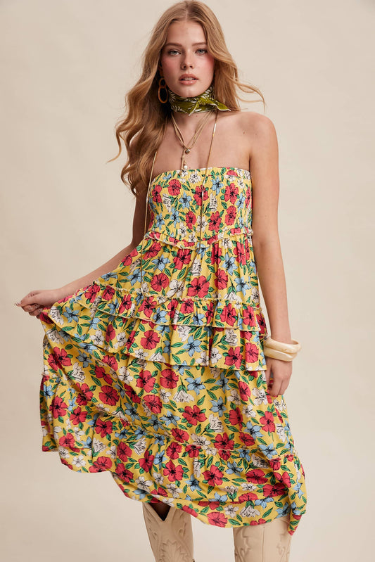 Floral Fun Convertible Floral Maxi Skirt Dress