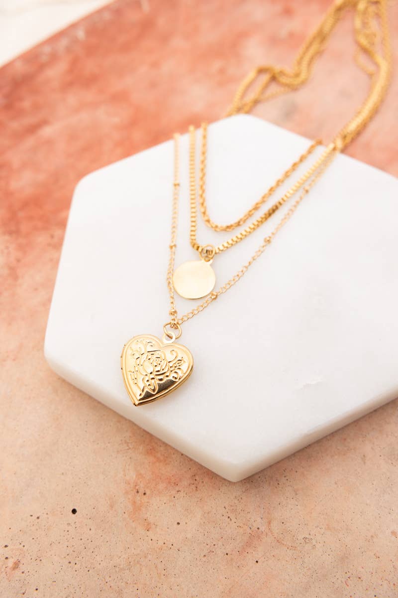 Close To My Heart Locket Layered Necklace