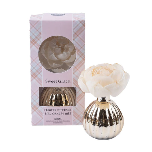 Sweet Grace Mercury Glass Flower Diffuser