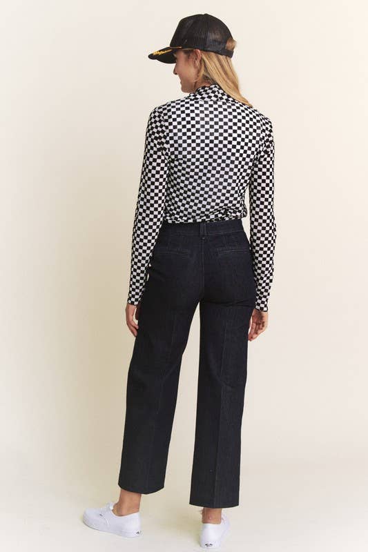 Check Yourself (Blk/Wh) Check Mesh Top