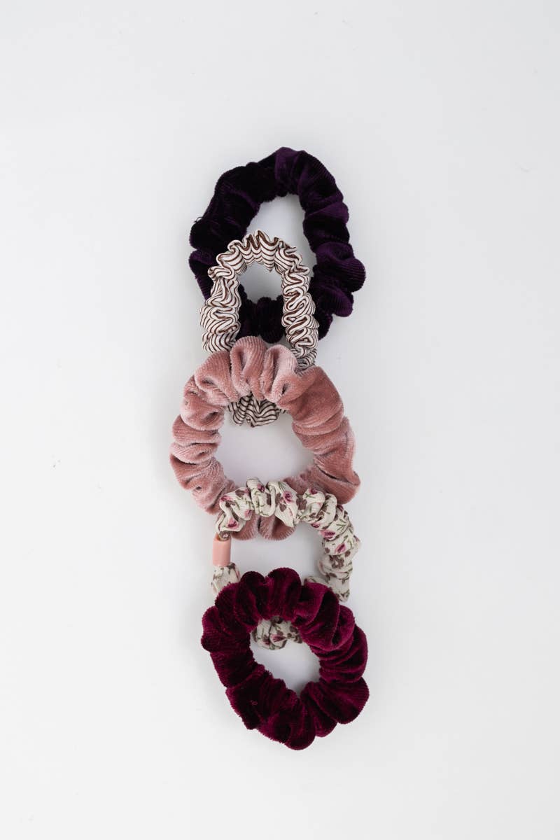 Floral & Velvet Hair Scrunchies