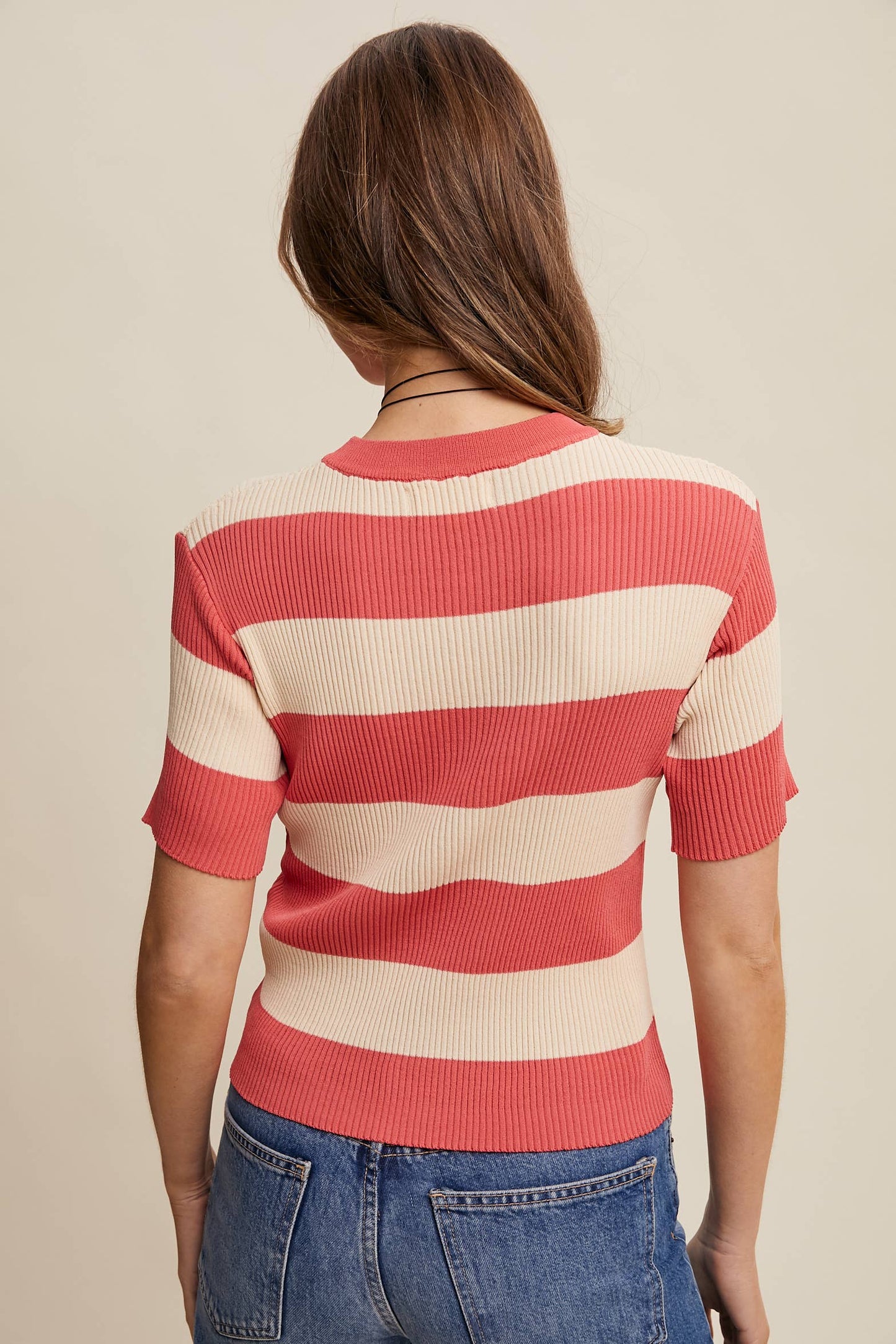 Perfectly Polished (Coral) SS Sweater