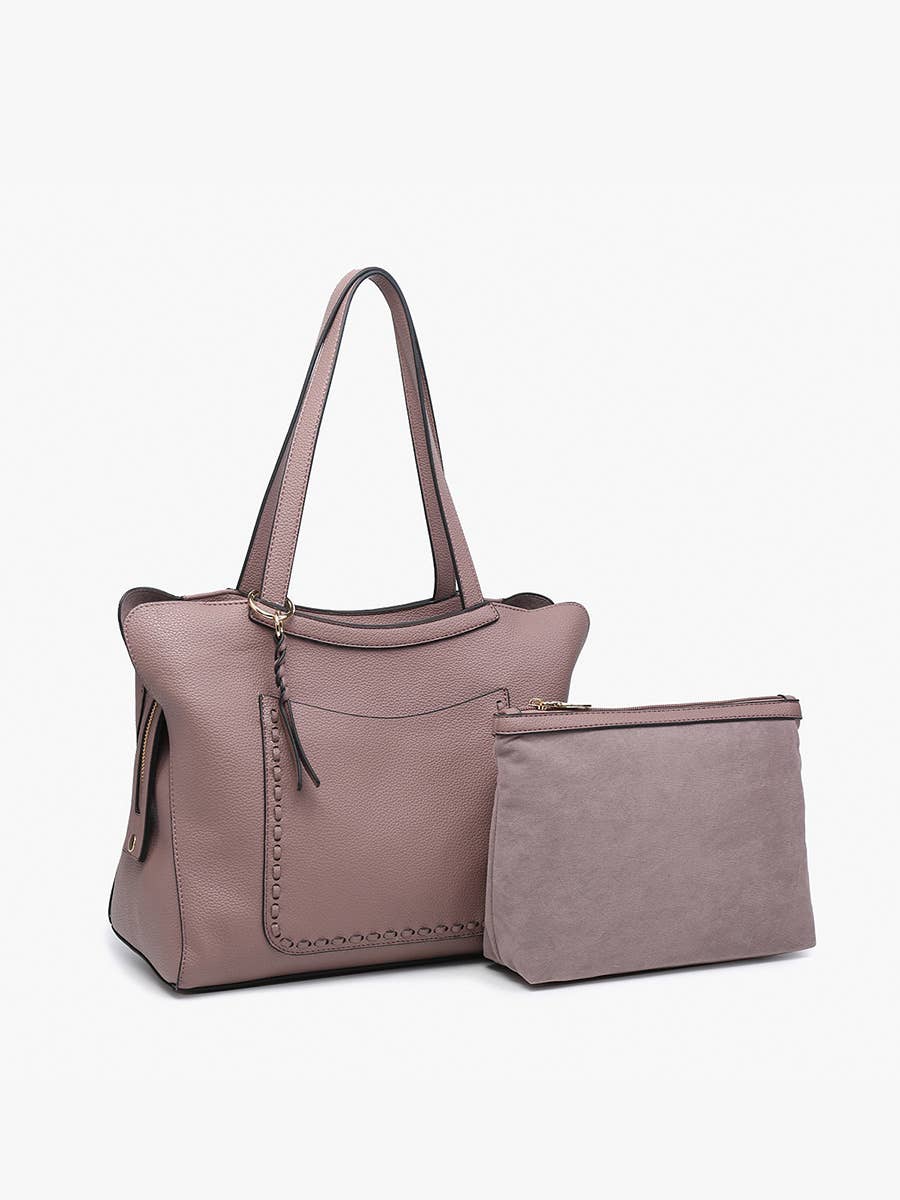 Hunter (Baby Blue) Pocket-Front Tote