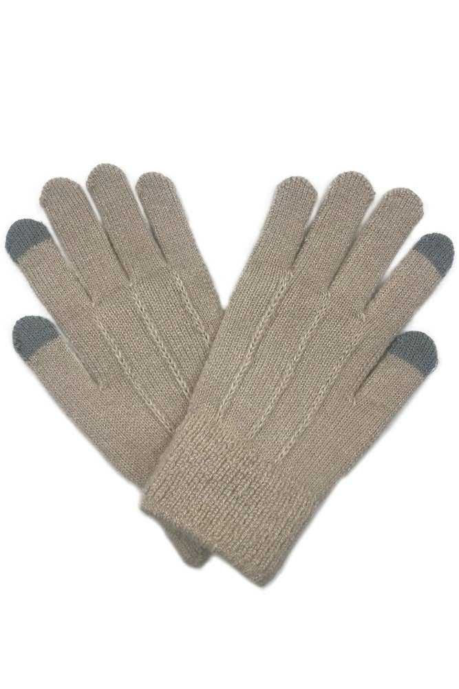 Solid Knitted Touch Screen Gloves