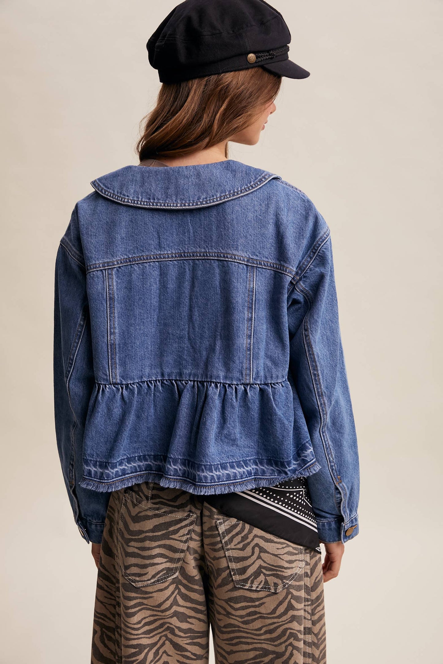 Fresh Look Peplum Hem Denim Jacket