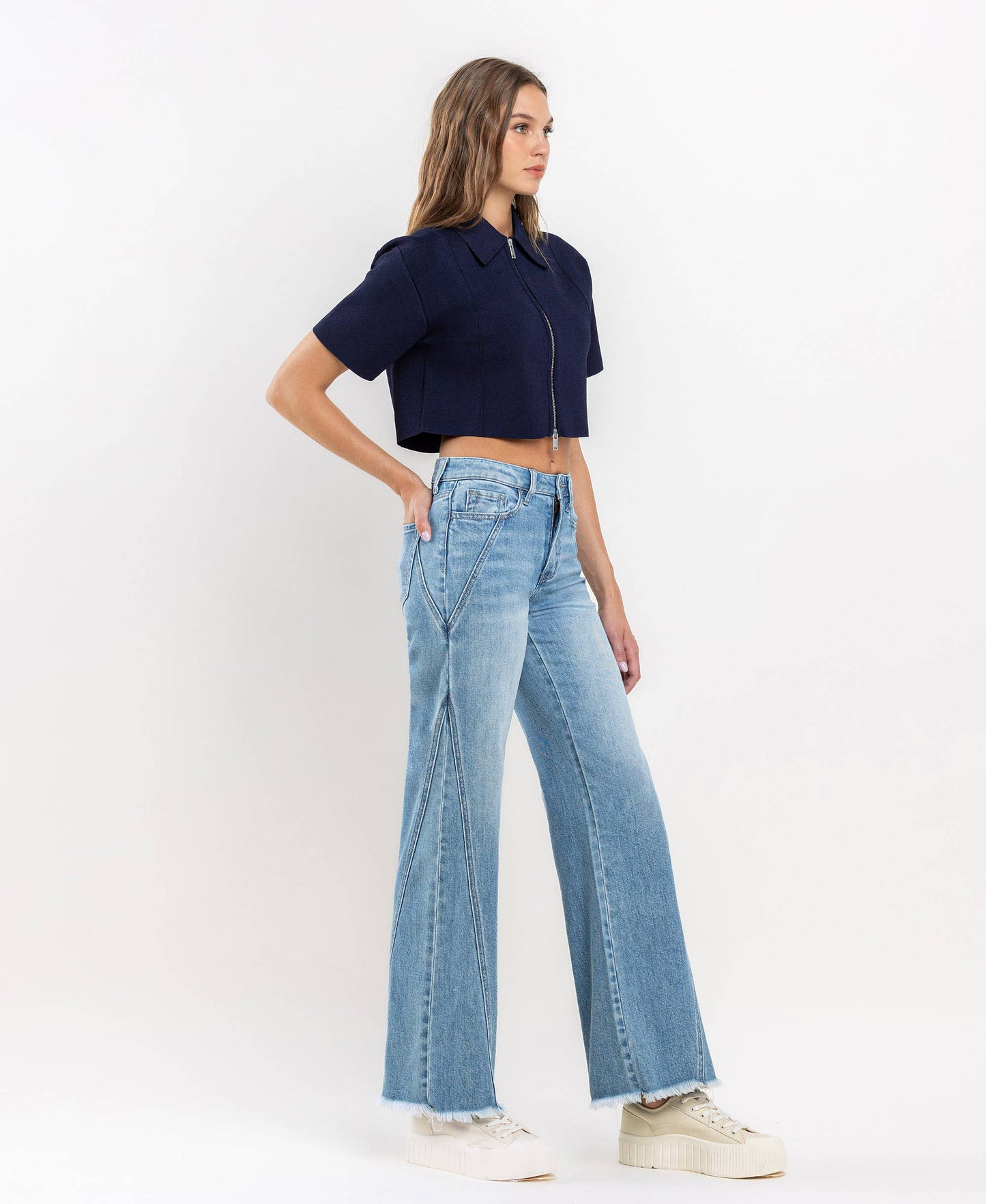 Vervet: Seams Right Wide Leg Jeans