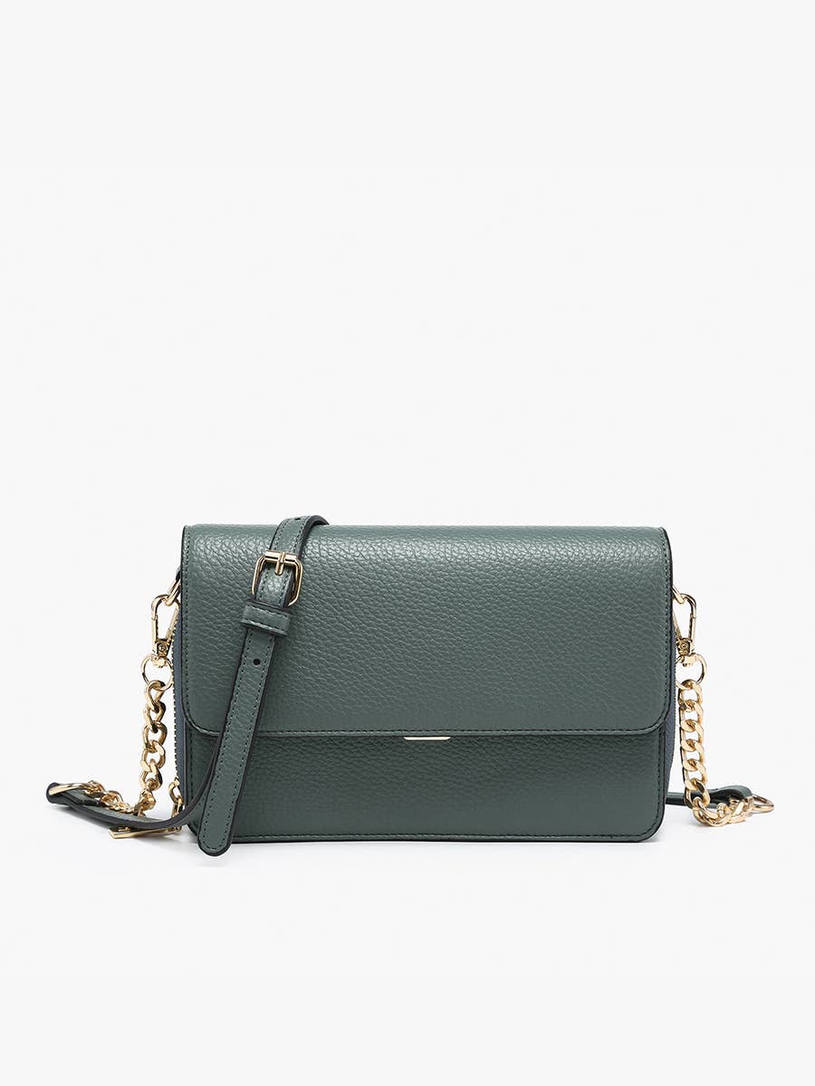 Lauryn (Dark Slate) Crossbody w/ Chain Strap