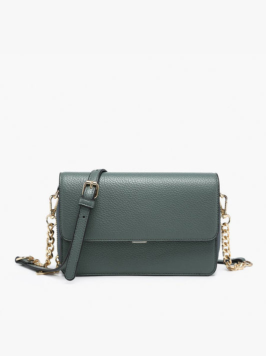 Lauryn (Dark Slate) Crossbody w/ Chain Strap