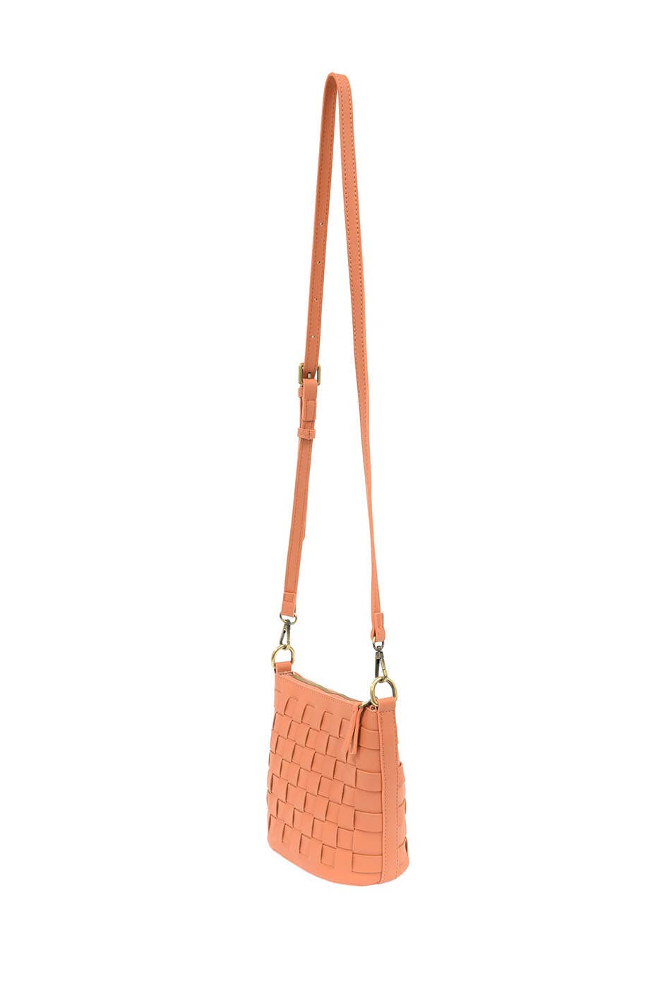 Maci (Coral) Woven Crossbody Bag