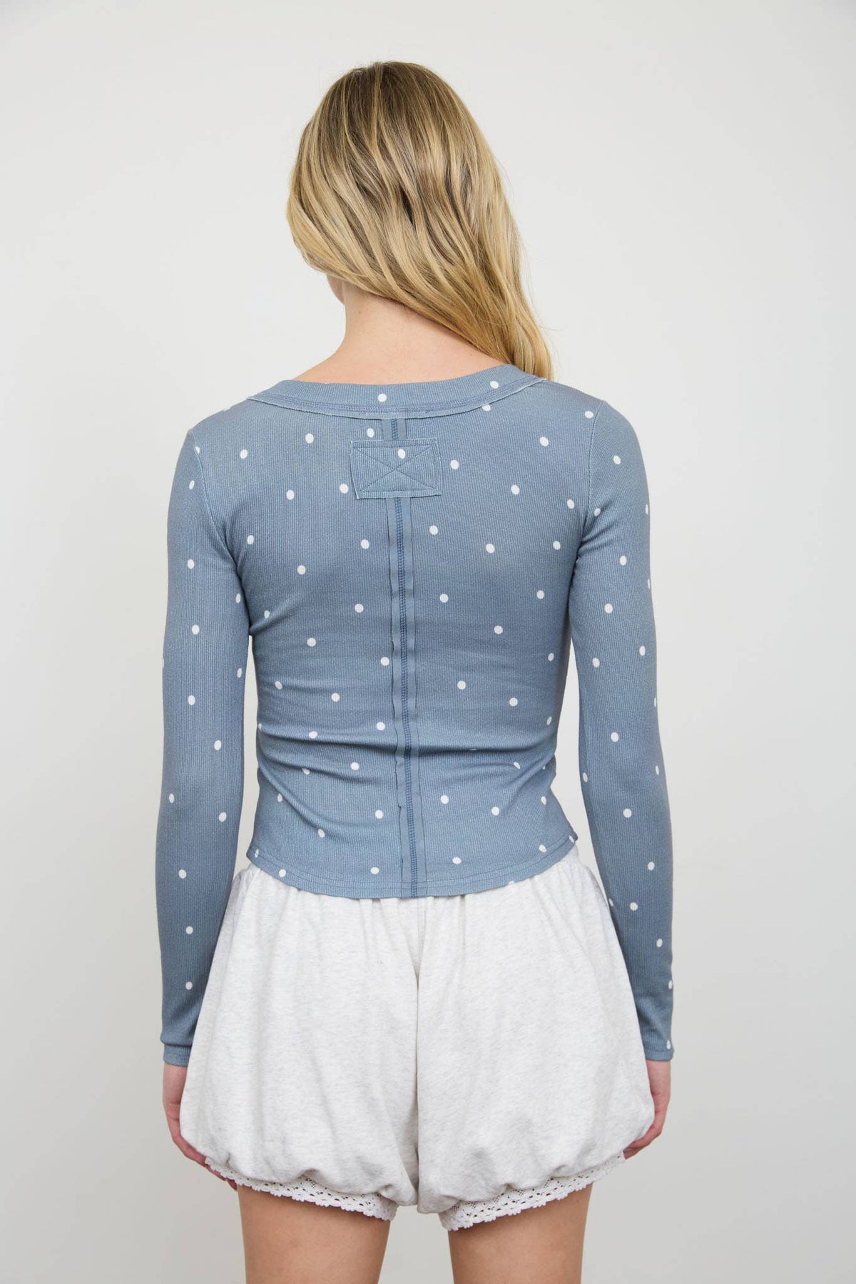 Connect The Dots (Blue) Henley Top