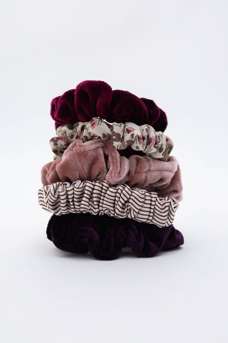 Floral & Velvet Hair Scrunchies