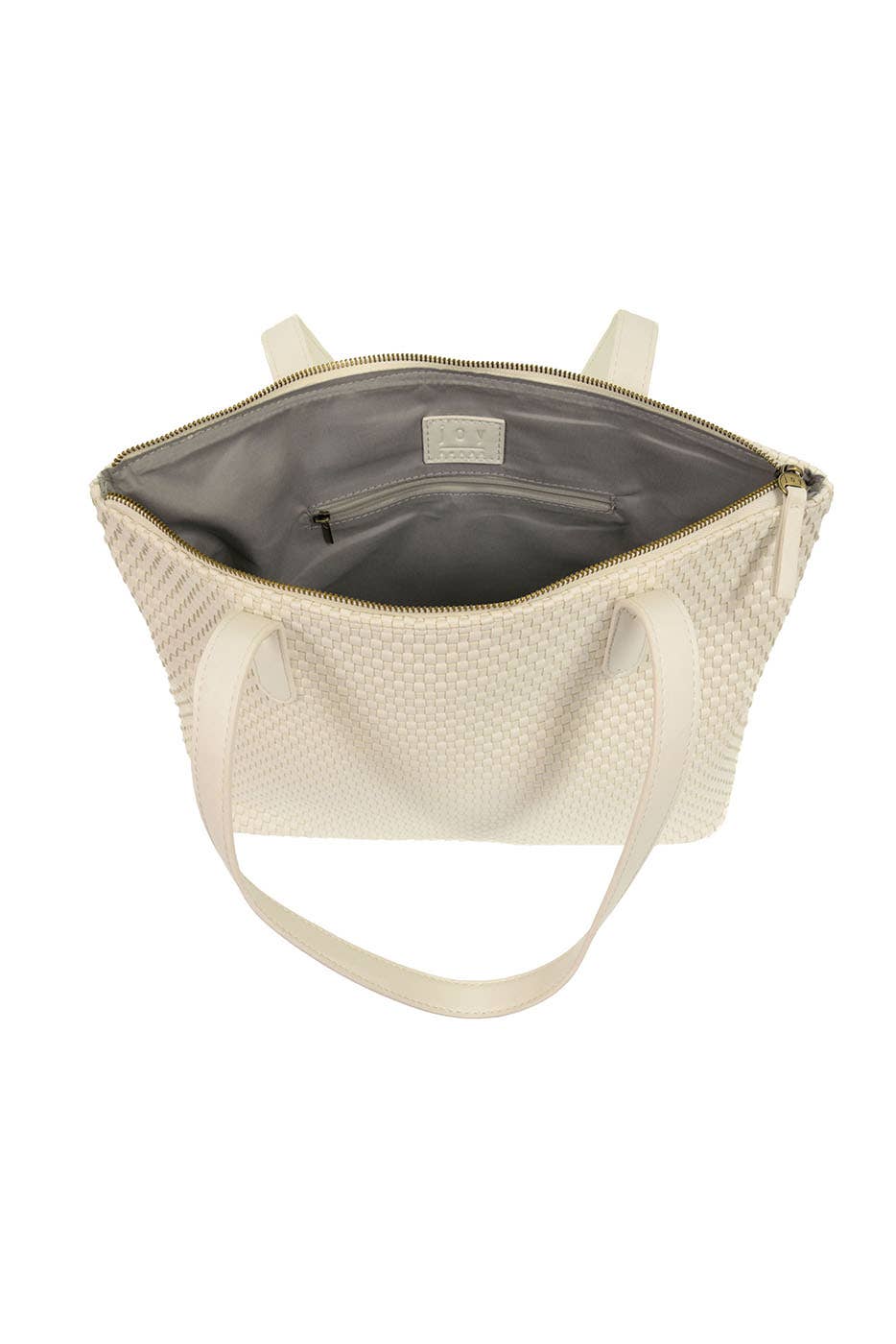 Shelly (White) Woven Tote Bag