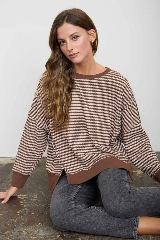 Stripe It Right (Brown) Stripe Top