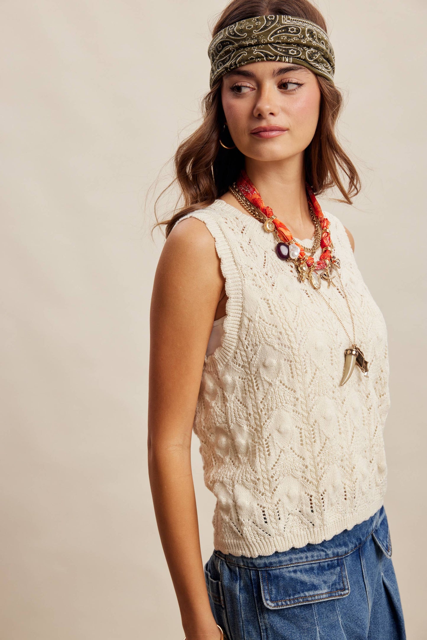 Love Lines Reversible Pointelle Knit Top