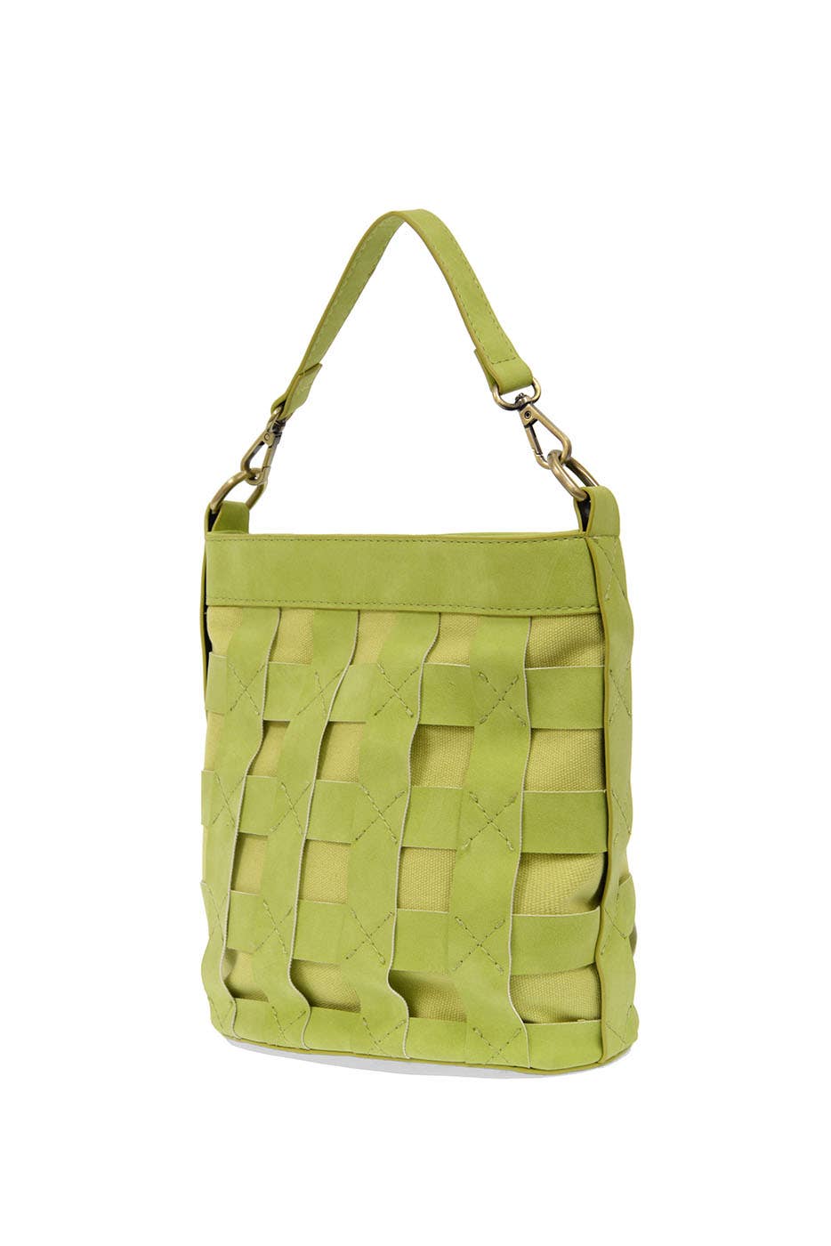 Brianna (Lime) Cage Bucket Bag