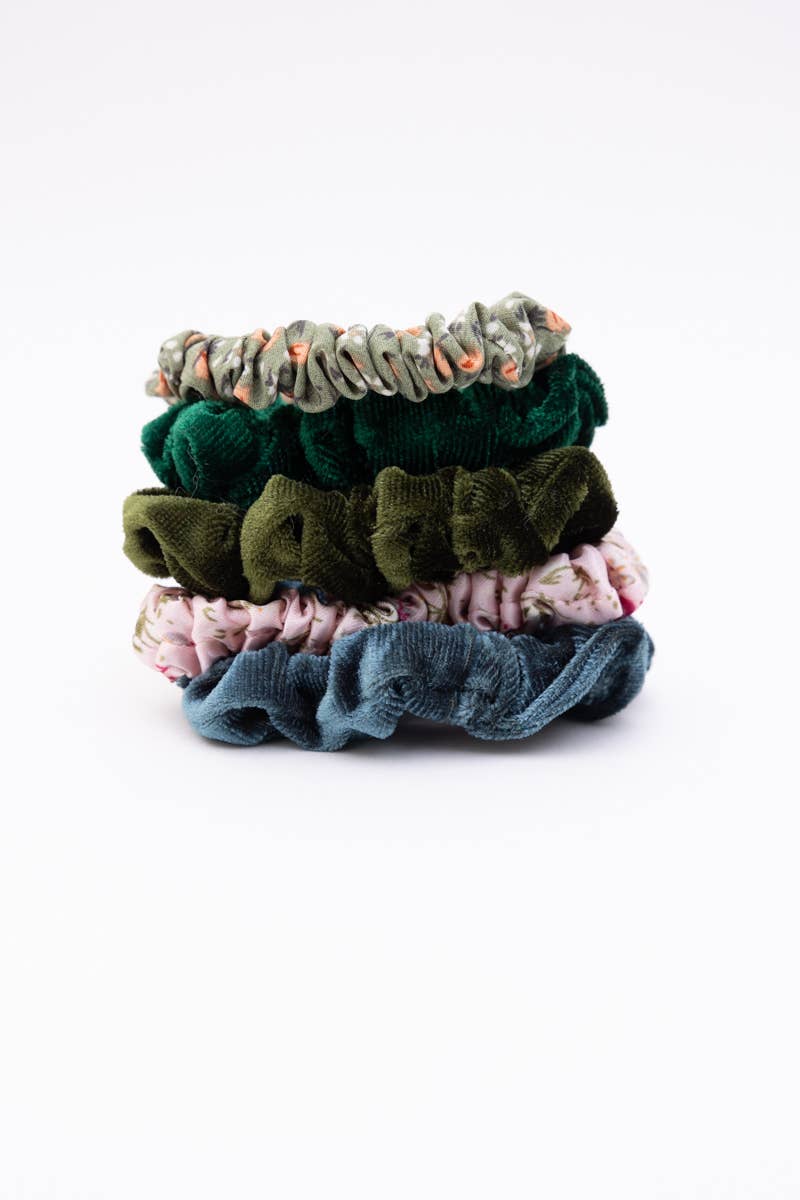 Floral & Velvet Hair Scrunchies