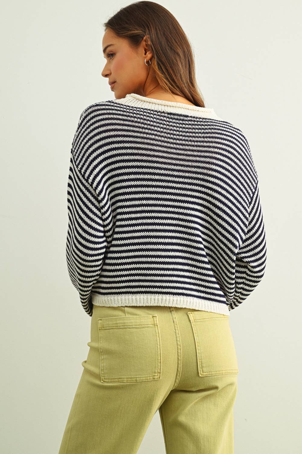 Morning Sunrise (Navy) Stripe Cardigan