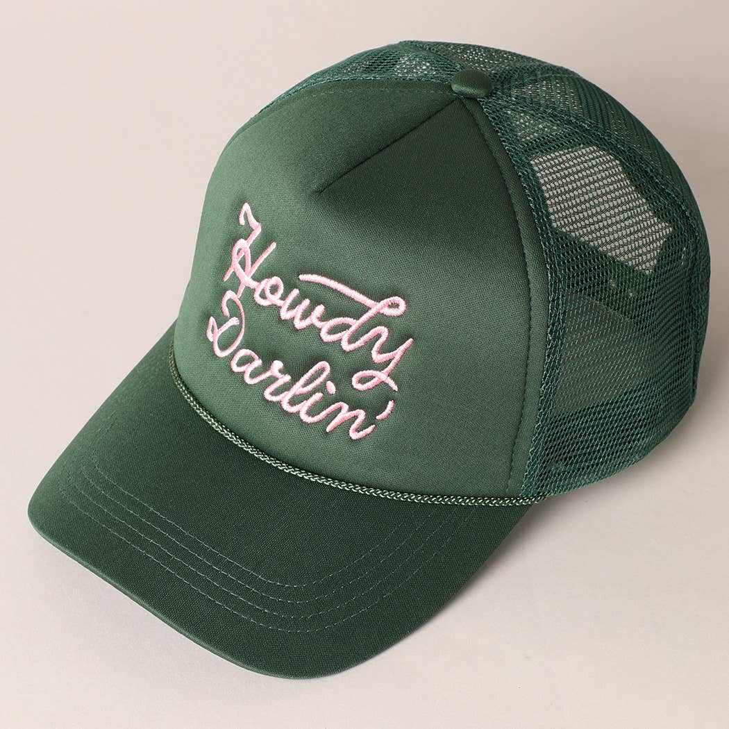 Howdy Darlin' Embroidered Trucker Hat