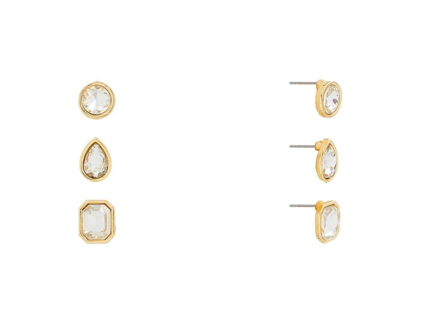 Hypo Allergenic Gold & Crystal Studs
