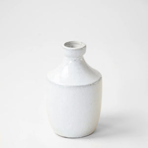 8" Cream Ceramic Vase