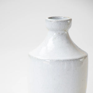 8" Cream Ceramic Vase
