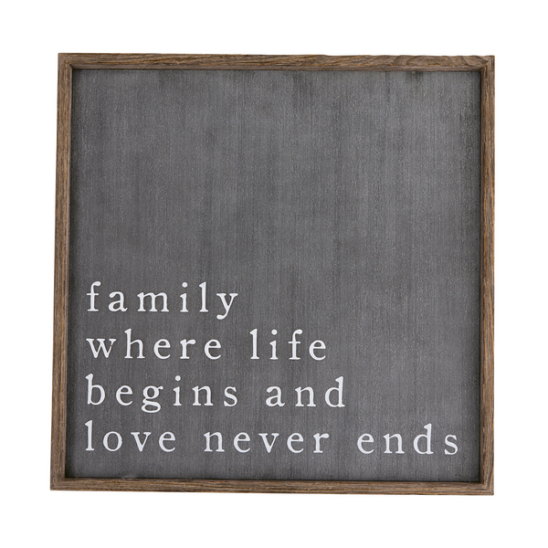 XL Family Wall Quote Plaque