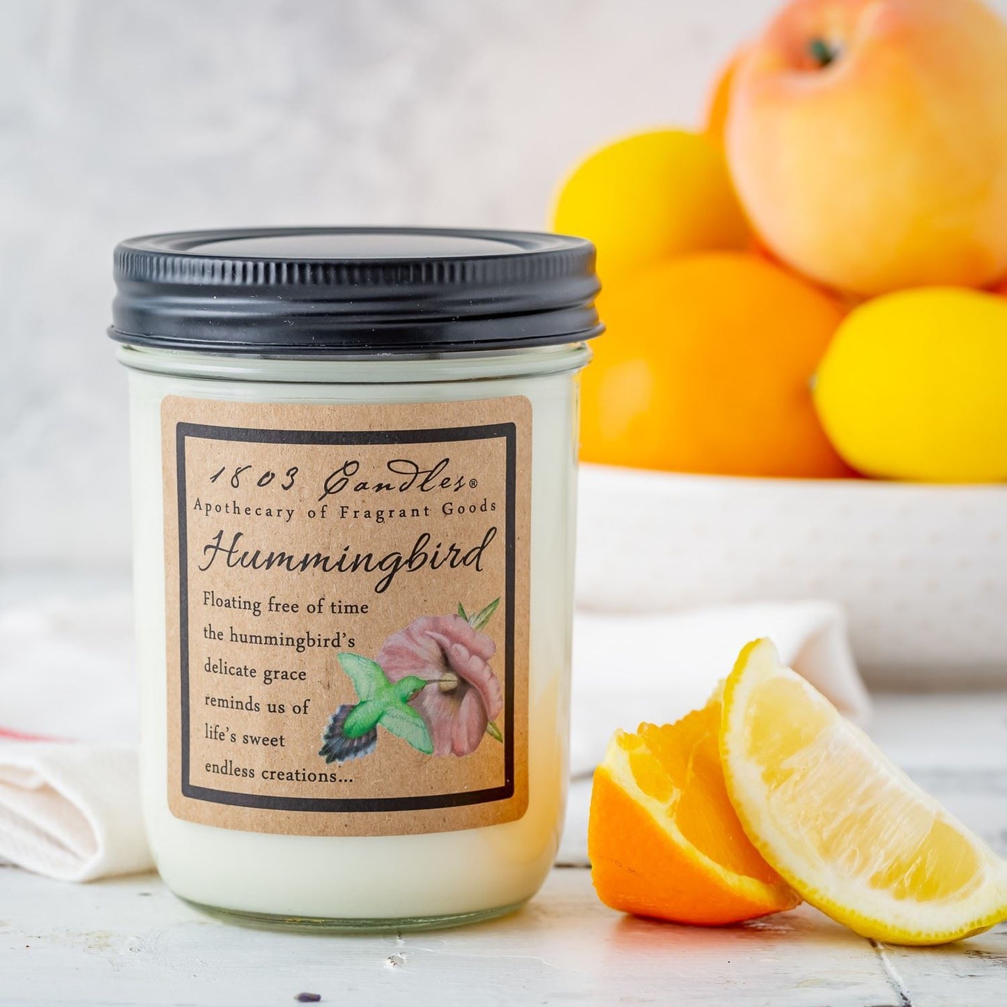 1803 Candles: Hummingbird 14oz. Jar Candle